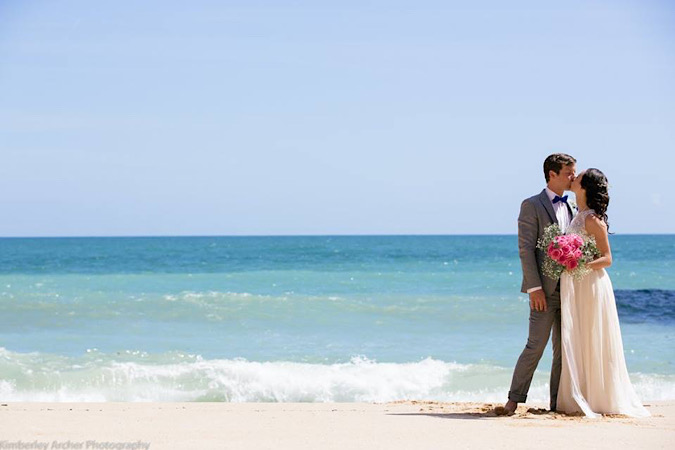 Custom made simple wedding dress