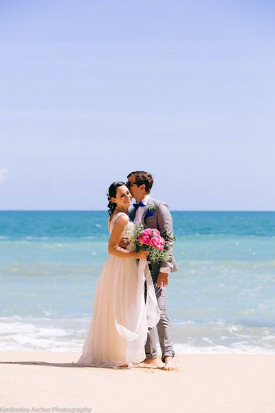 Chiffon skirt beach wedding dress