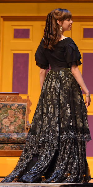 Victorian dress purple and silver